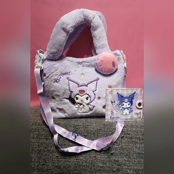 Hello kitty- Kuromi Plush Purse and Wallet Set - Picture 3 of 10
